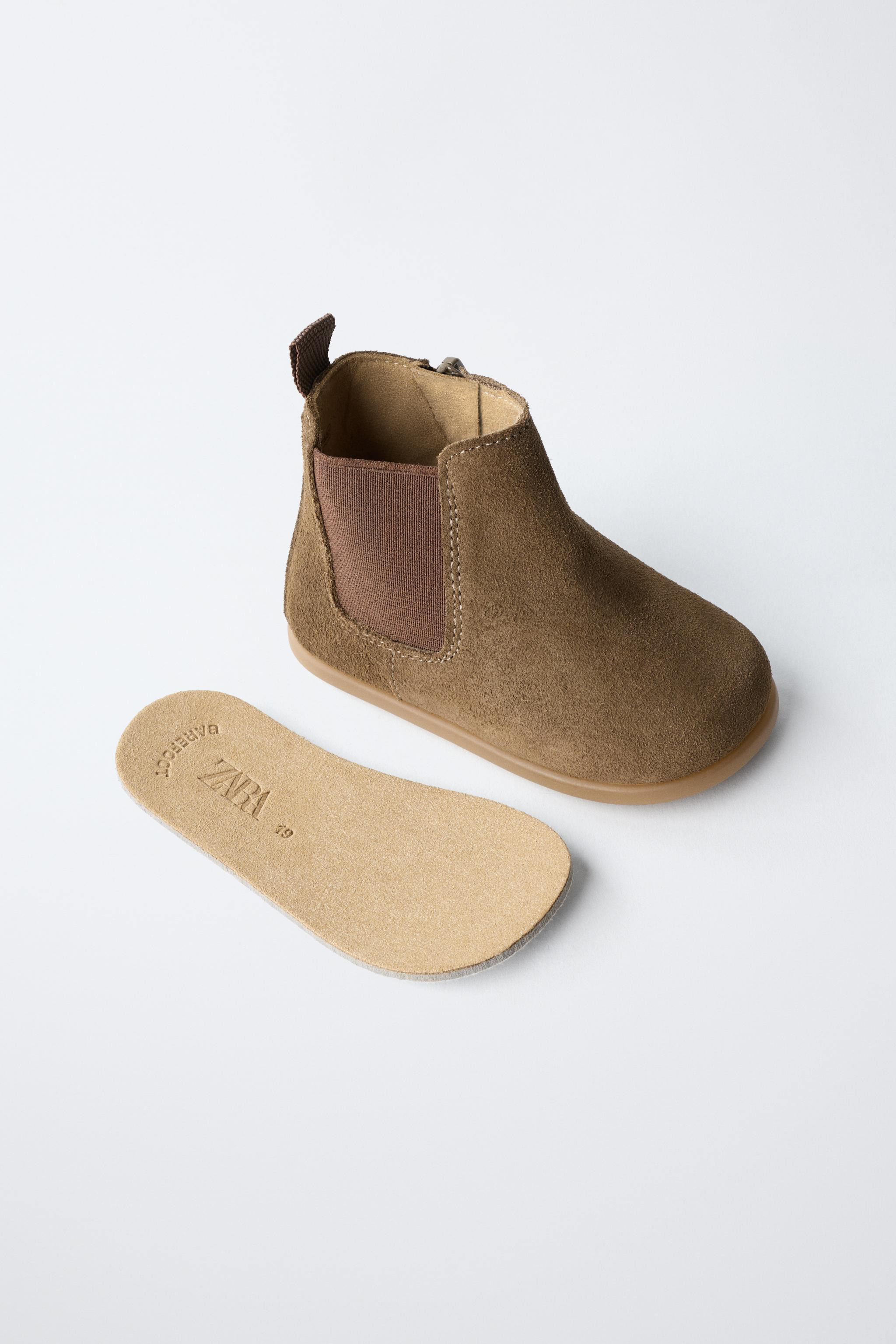 BAREFOOT SPLIT LEATHER BOOTS | Zara Canada