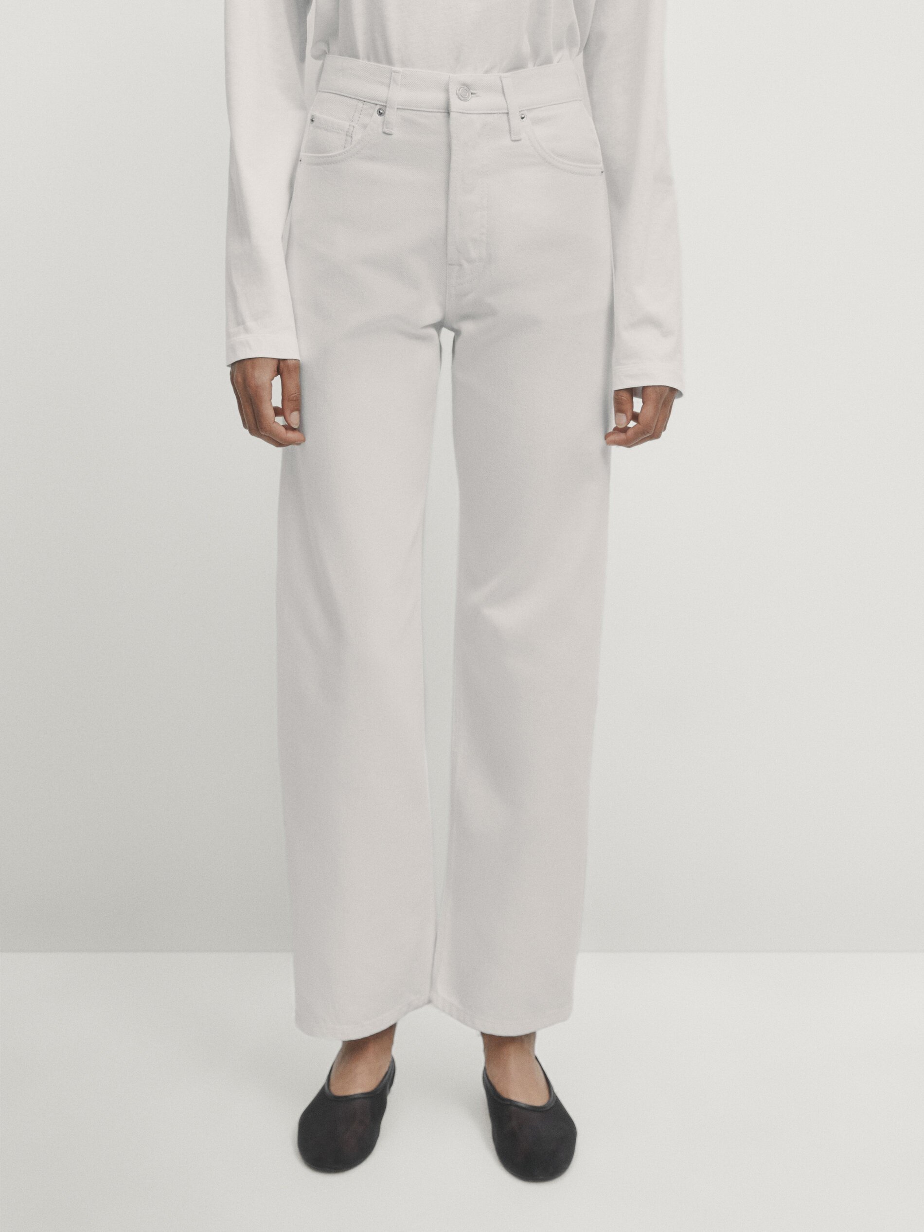 Straight-Fit-Jeans mit hohem Bund | Massimo Dutti DE