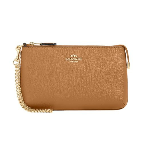 Coach Crossgrain Leather Wristlet w Chain | Amazon (US)