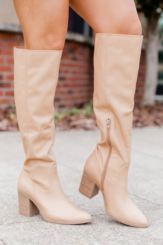Kinsley Camel Tall Boot | Pink Lily