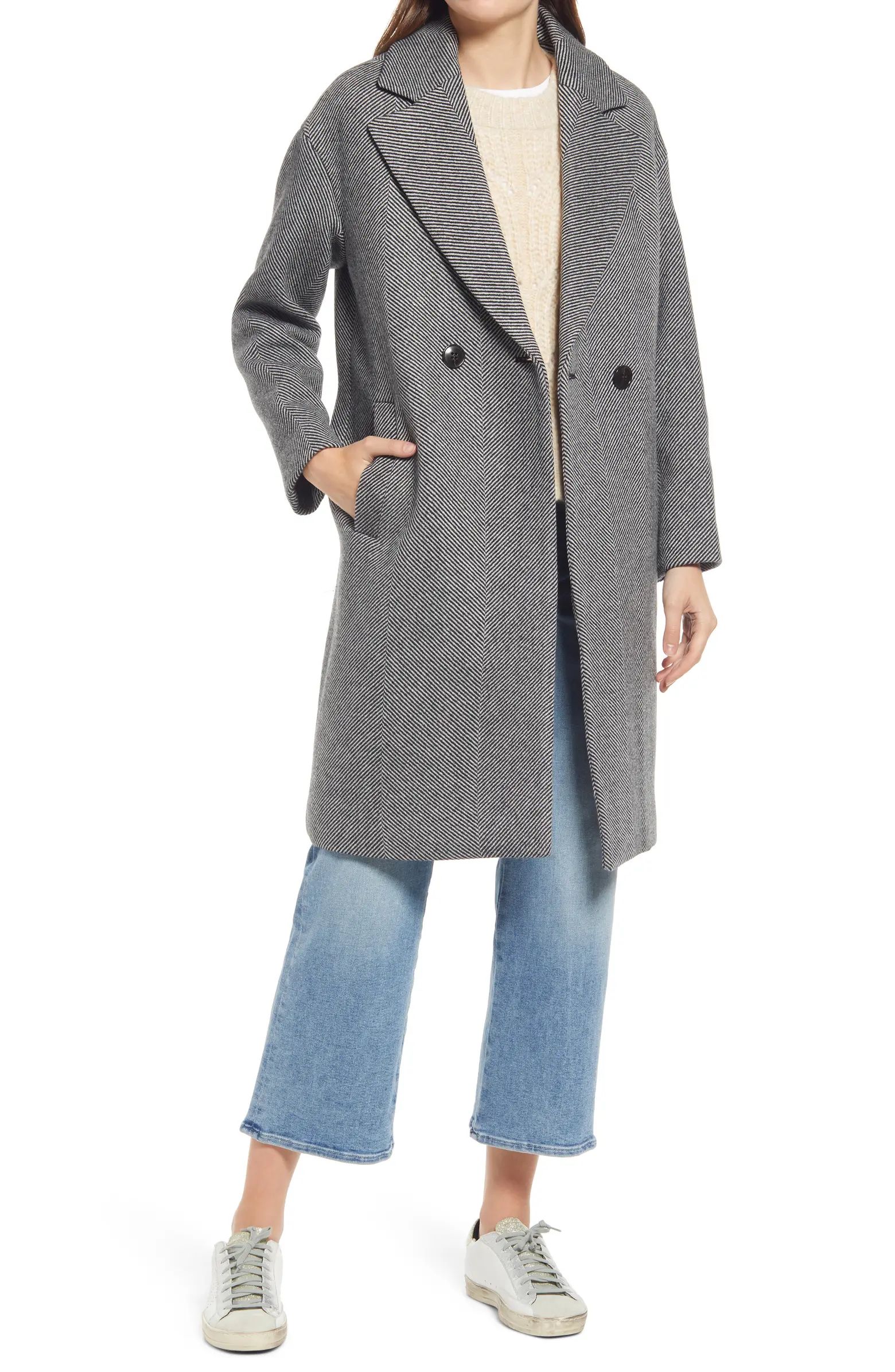 Madewell Averdon Herringbone Insuluxe Coat | Nordstrom | Nordstrom