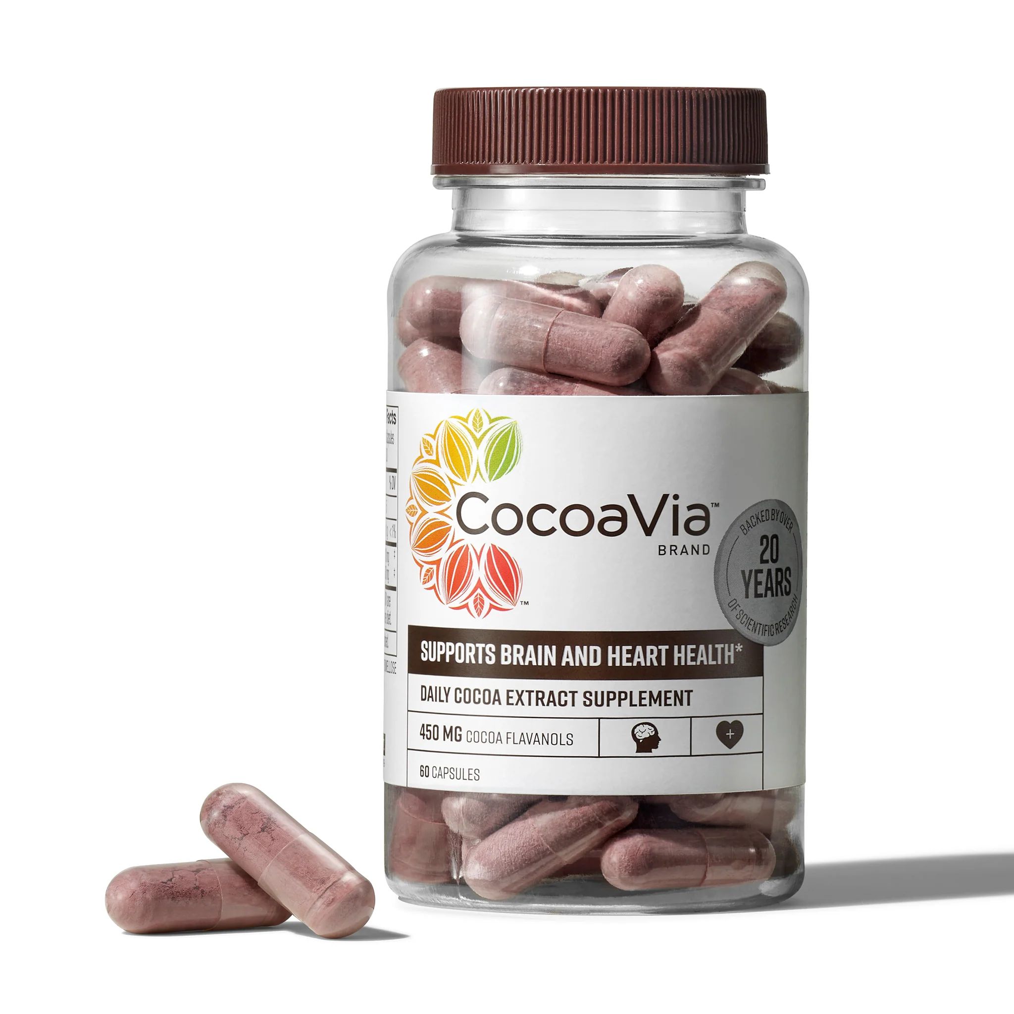 CocoaVia™ Cocoa Flavanol Capsules (450mg) | CocoaVia