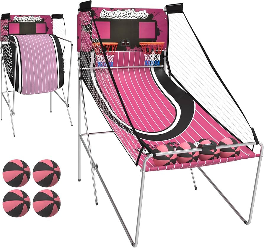 Basketball Arcade Game Indoor, Electronic Basketball Game Dual Shot with 8 Game Modes, LCD Score ... | Amazon (US)