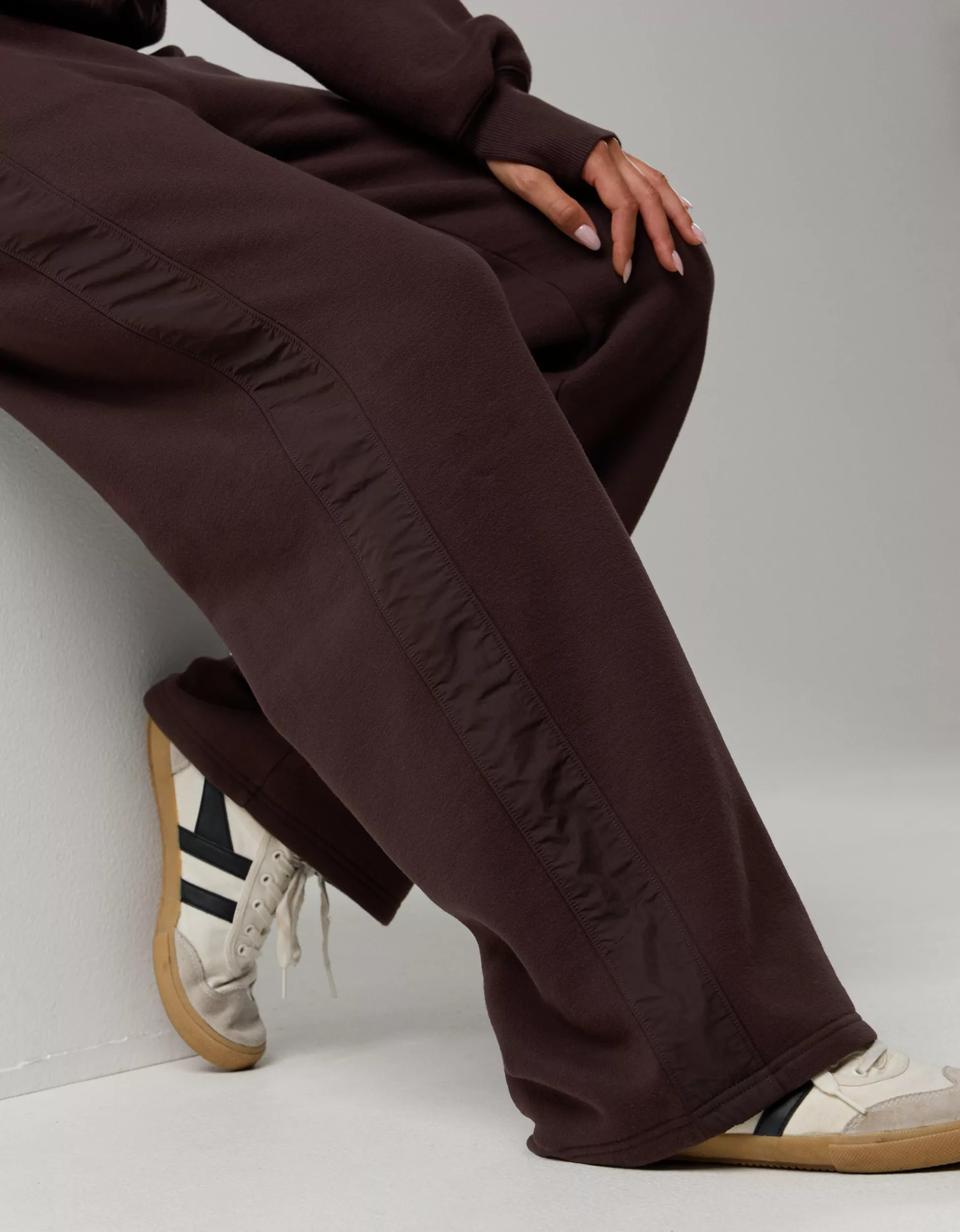 OFFLINE By Aerie Cloud Fleece Nylon Track Trouser | Aerie