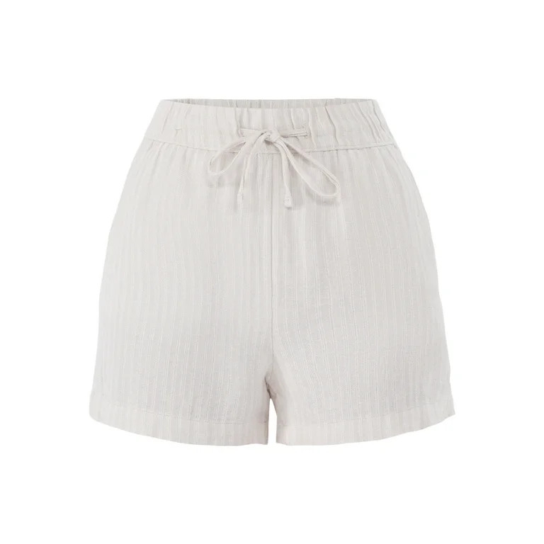 Time and Tru Women's Linen Pull-On Shorts, Sizes XS - XXXL | Walmart (US)