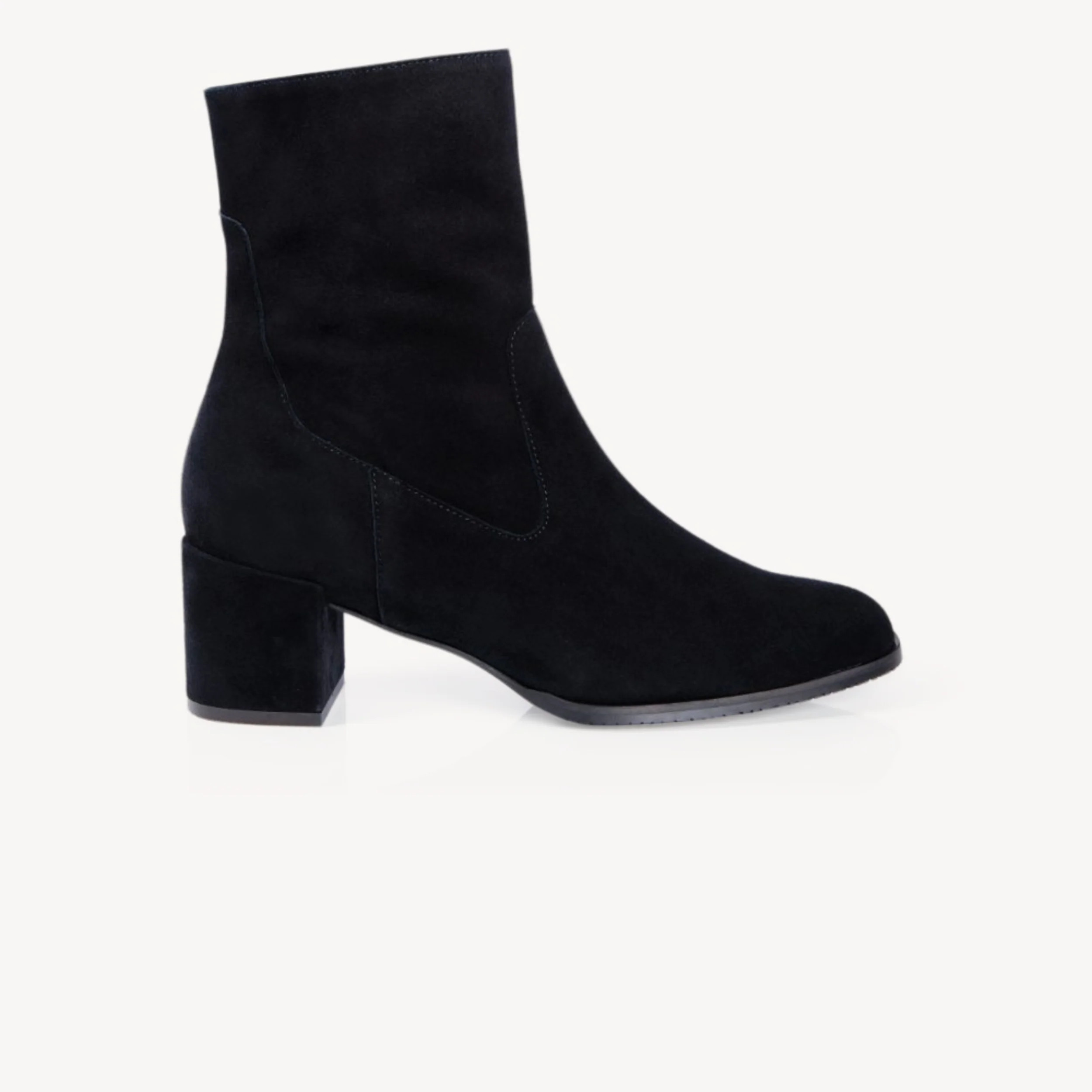 Queenie: Black Suede Ankle Boots | Air & Grace