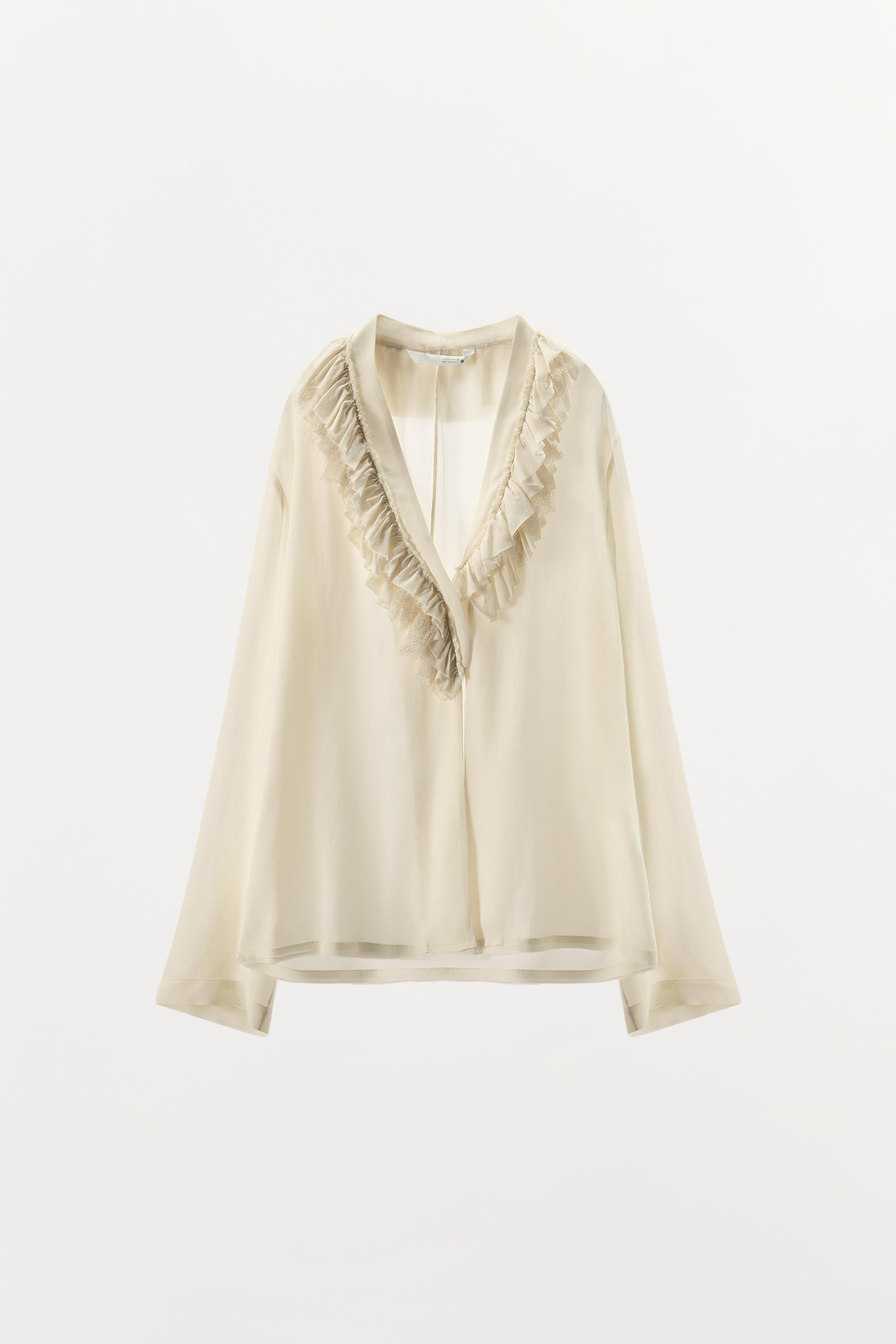 ZW COLLECTION LIMITED EDITION FLOWY RUFFLE SHIRT | Zara US