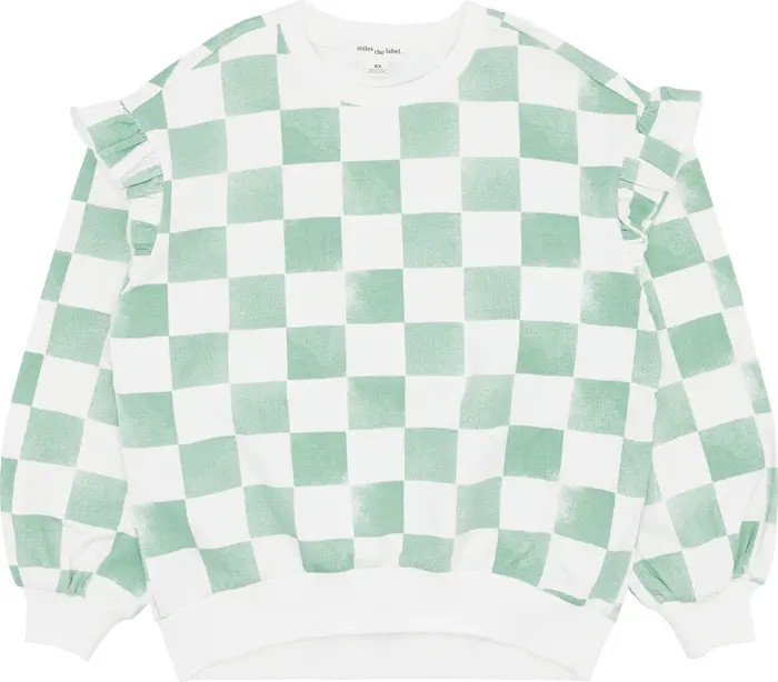Kids' Check Print Organic Cotton Sweatshirt | Nordstrom