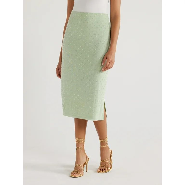 Scoop Women’s Crystal Mesh Skirt, Sizes XS-XXL | Walmart (US)