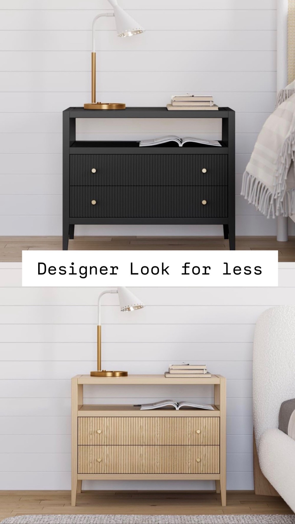 Designer look for less 🤍 This fluted charging nightstand gives that high-end, designer-style feel without the price tag. Clean lines, modern silhouette, and such an easy way to elevate a bedroom on a budget. Perfect for small spaces but still makes a statement. Bedroom refresh inspiration.

#LTKHome #LTKSaleAlert