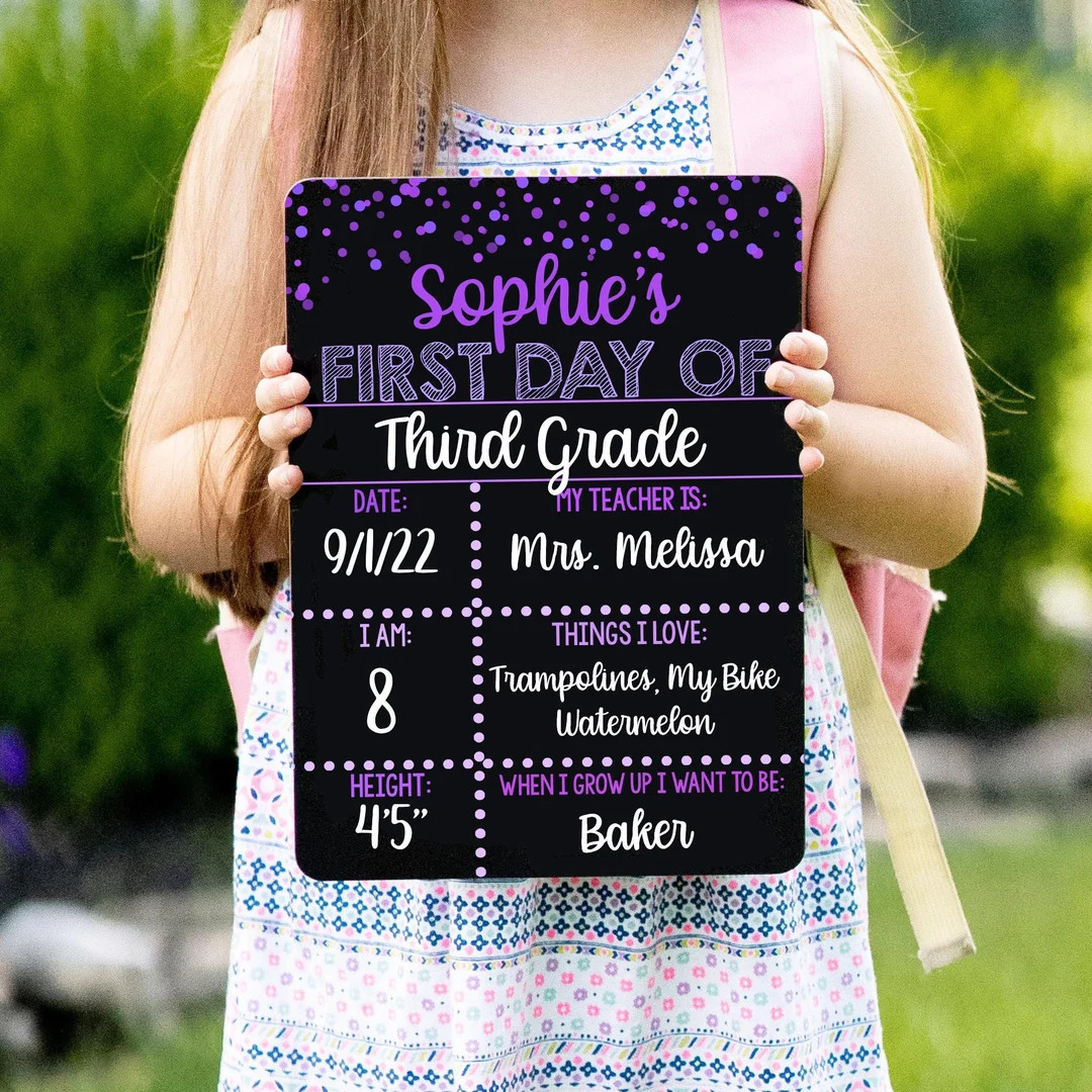 Reusable First and Last Day of School Sign, Liquid Chalk Dry Erase School Board, First Day of Sch... | Etsy (US)