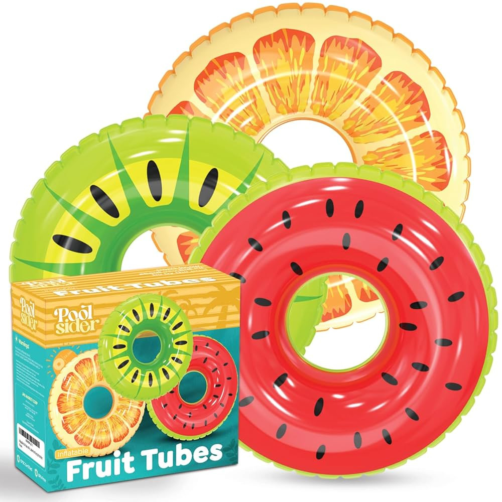 Inflatable Pool Floats (3 Pack) | Large Fruit Pool Floaties (32" Diameter) | 3 Pack Pool Tube Inc... | Amazon (US)