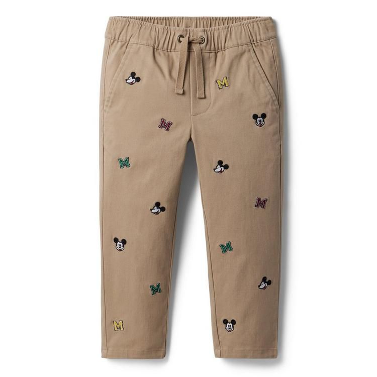 Disney Mickey Mouse Embroidered Twill Jogger | Janie and Jack