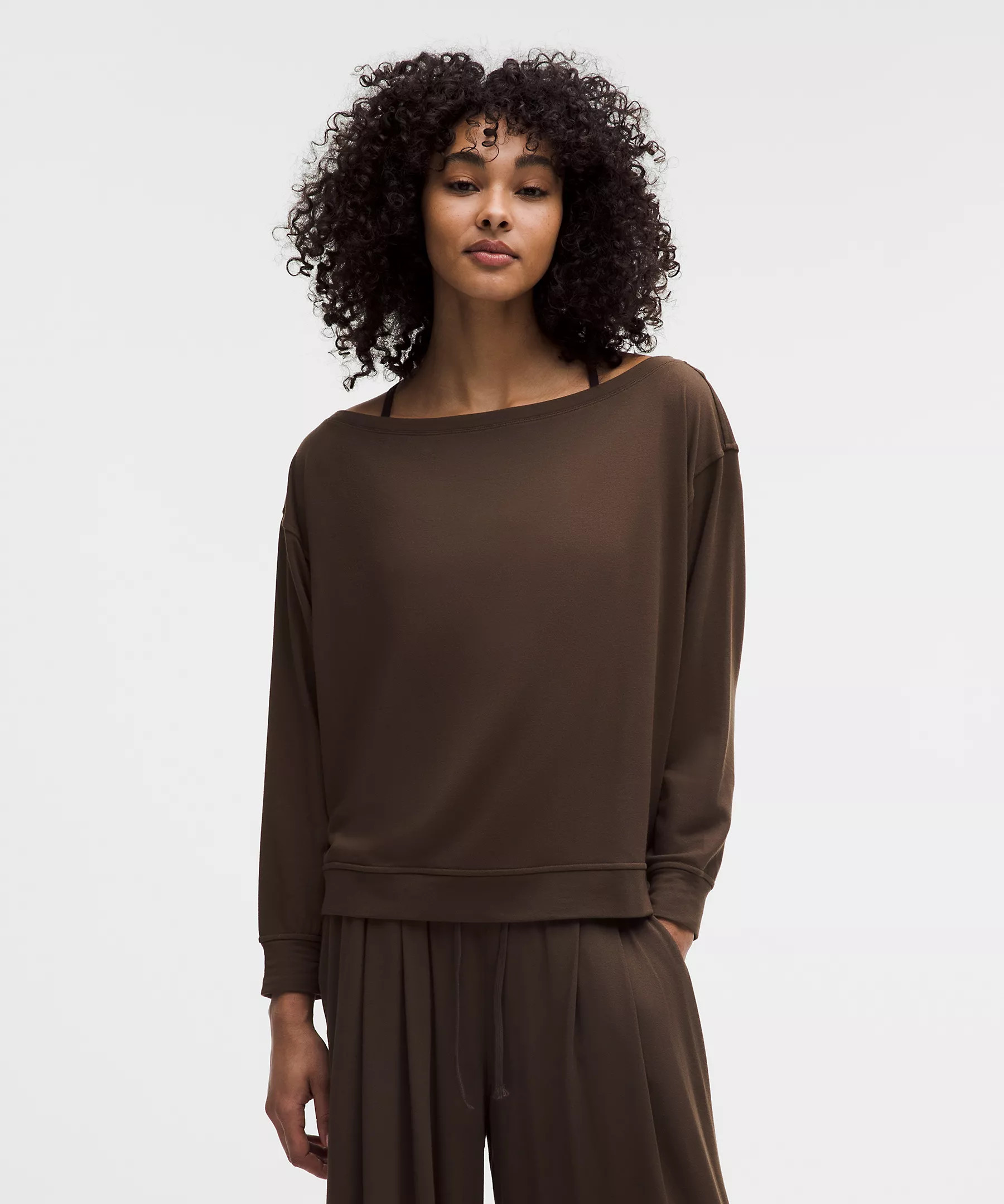 BeCalm Oversized Boatneck Long-Sleeve Shirt | Lululemon (US)