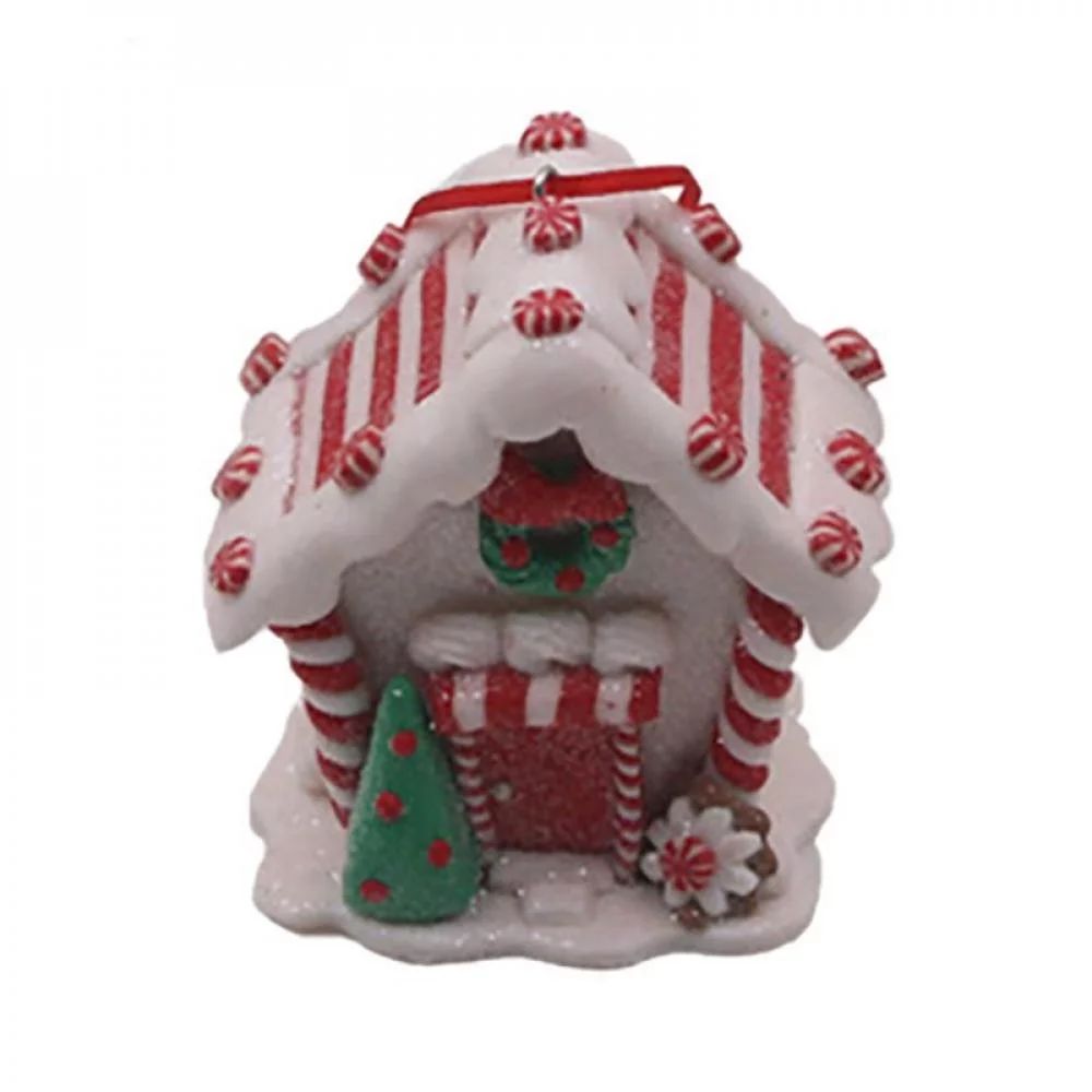 Christmas Sale! Glitter Gingerbread House Decorative Holiday Christmas Tree Ornament Set with Can... | Walmart (US)