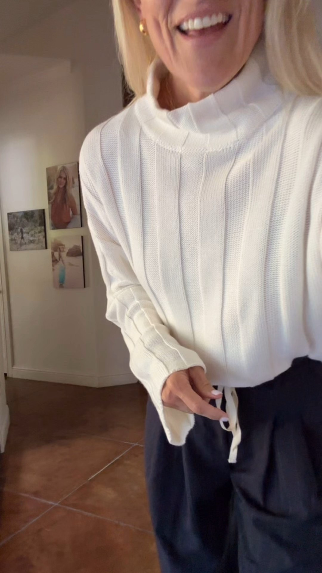 ••• this sweater is currently over 50% off

SUCH a great sweater and I’ve paired it with the new trousers that are pinstripe and I love so much. The drape of the sweater is fantastic and it is thin enough to tuck in without book.

Sweater and trousers both fit through two size 

#LTKStyleTip #LTKOver40 #LTKSaleAlert