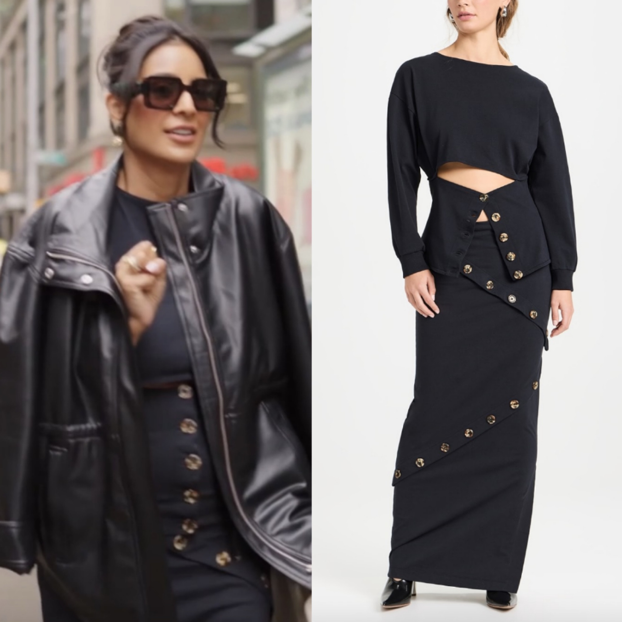 Jessel Taank’s Button Front Top and Skirt