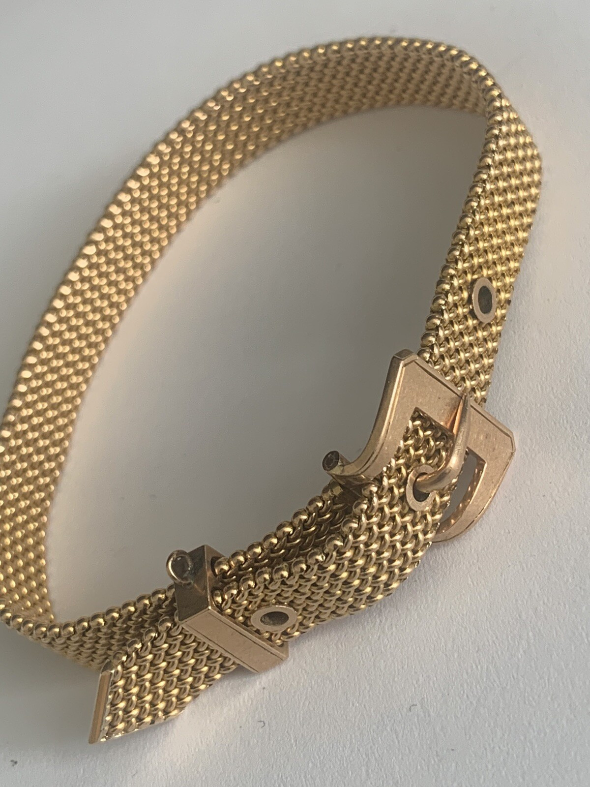 Fine Antique 15ct Gold Woven Mesh Belt Buckle Bracelet Circa 1890 - 26.5 Grammes  | eBay | eBay UK