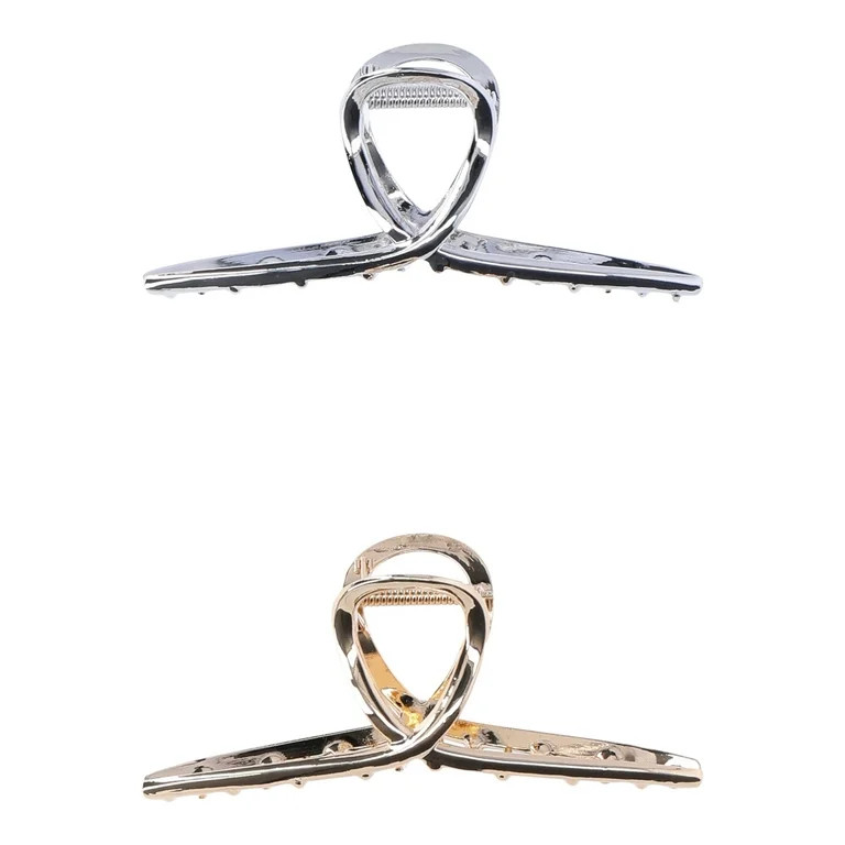 Time and Tru Women’s Loop Claw Hair Clip, 2-Pack | Walmart (US)