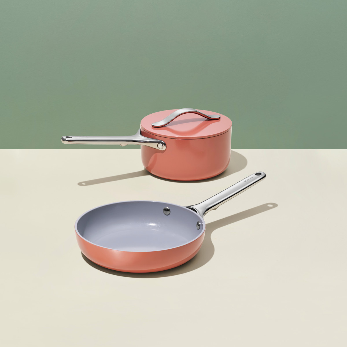 Mini Cookware Set in Peracotta | Fry & Sauce Pan | Minis Duo by Caraway | Caraway