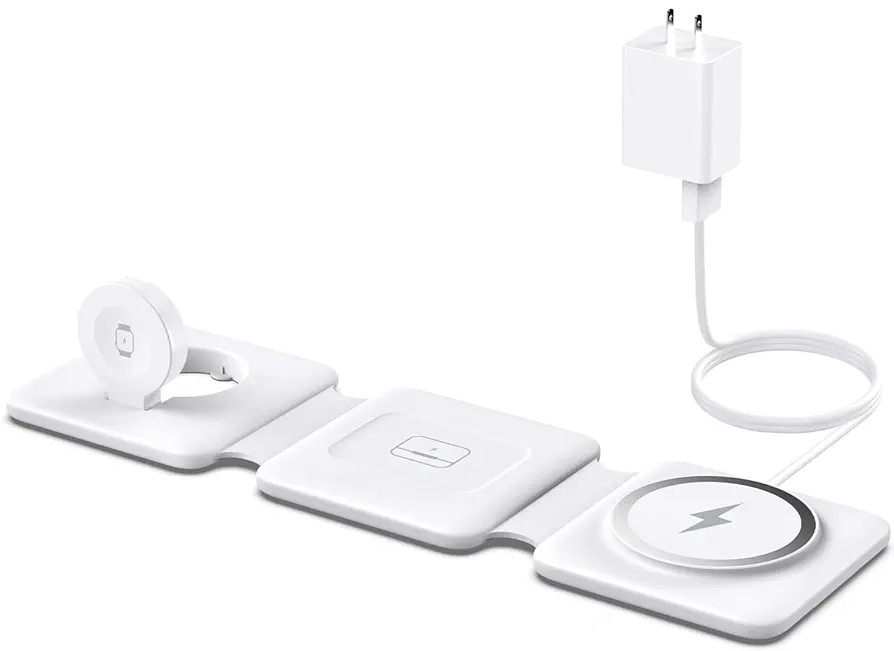 Charging Station for Apple Multiple Devices - 3 in 1 Foldable Magnetic Wireless Charger Dock - Tr... | Amazon (US)