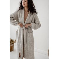 Oversized Cardigan For Women, Beige Cardigan, Crochet Knit Bohemian Kimono Wool Chunky Coat Women | Etsy (US)