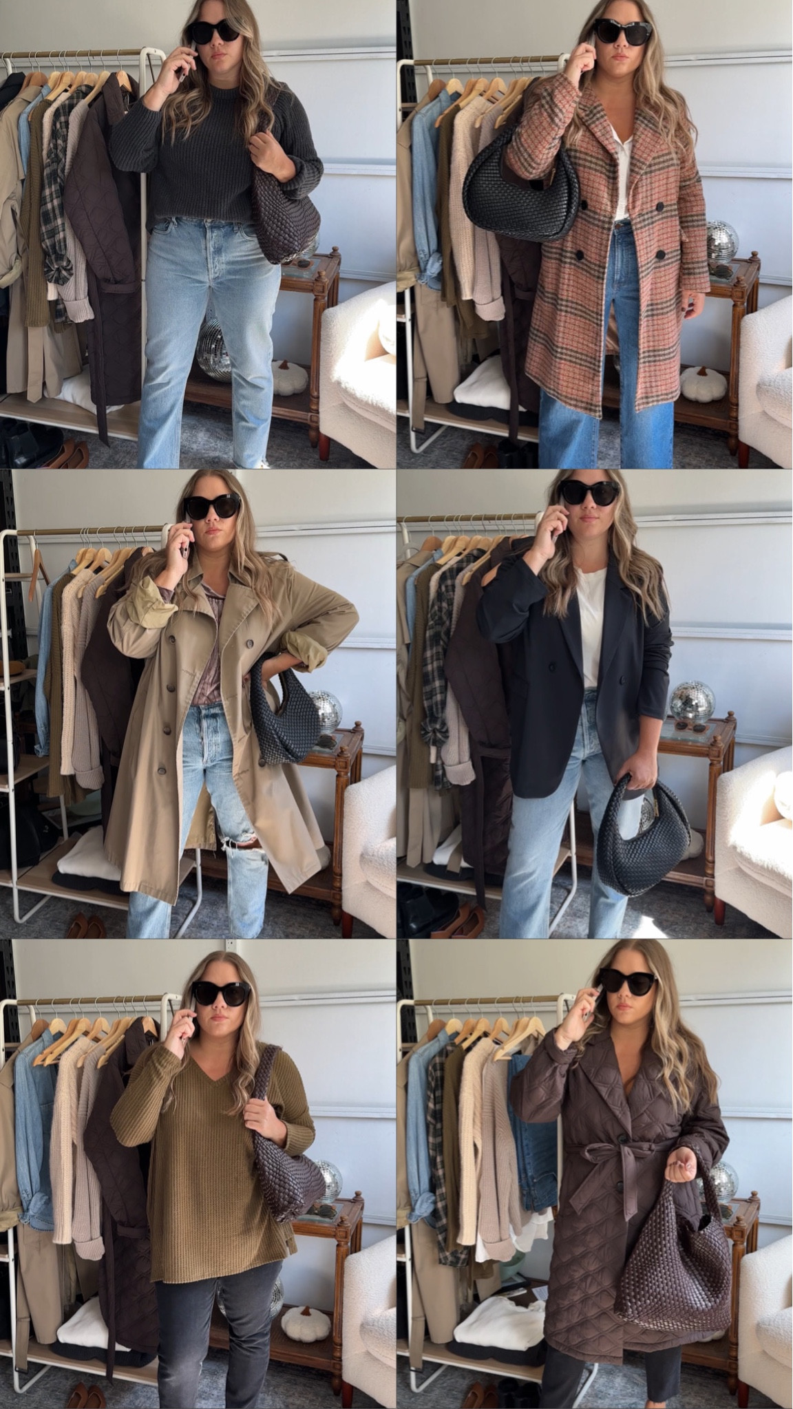 Bags & anything not linked is new arrival on hazeltide.com NOW LIVE! ( our small shop) 

Check out my fall basics and capsule for more styling ideas 

Agolde denim- if inbetween size up ( i stay tts since they will break in but be tight at first)

Plaid coat- regular coat size- i wear a large

Trench is thrifted linked similar

Quince sweater im
In a medium 



Fall style trench coat plaid coat cotton sweater