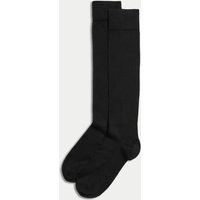 M&S 2 Pack Soft Knee High Socks Black | Marks & Spencer (UK)