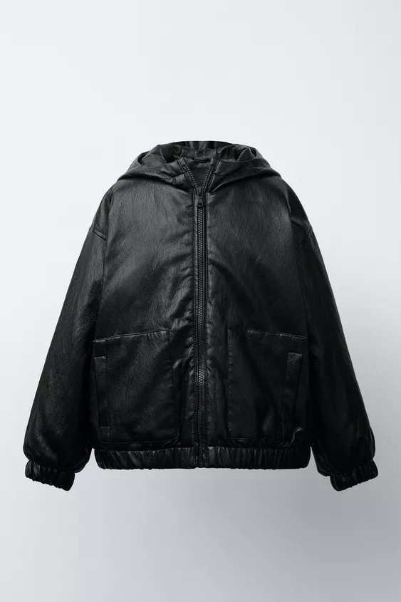 FAUX LEATHER PUFFER JACKET | Zara US