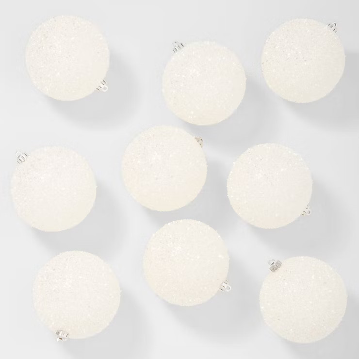 9ct Tinsel Ball Christmas Tree Ornament Set - Wondershop™ | Target