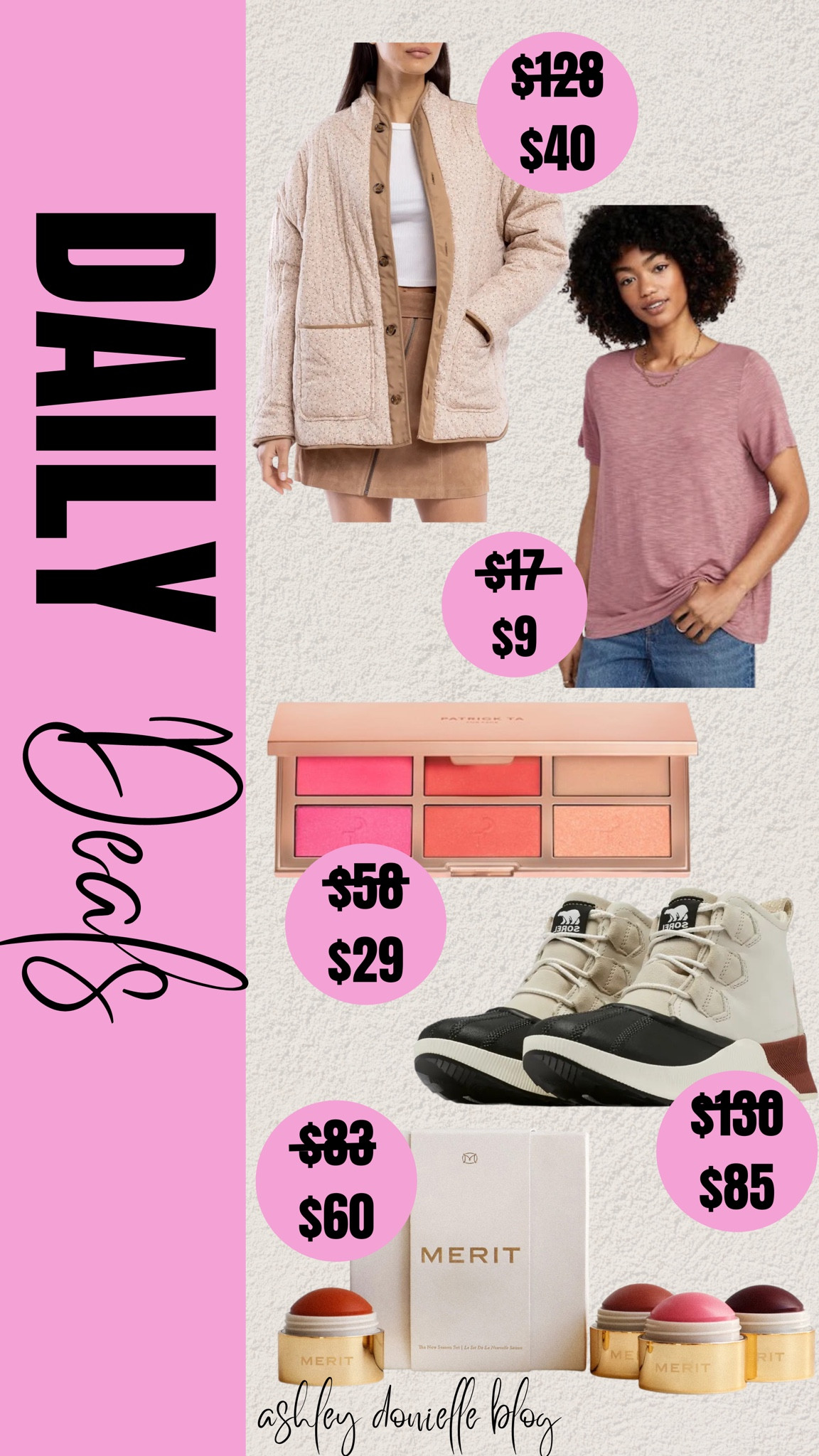 Daily deals!

Sherpa jacket, T-shirt, snow boots, hiking boots, blush palette, cream blush

#LTKSeasonal #LTKstyletip #LTKsalealert