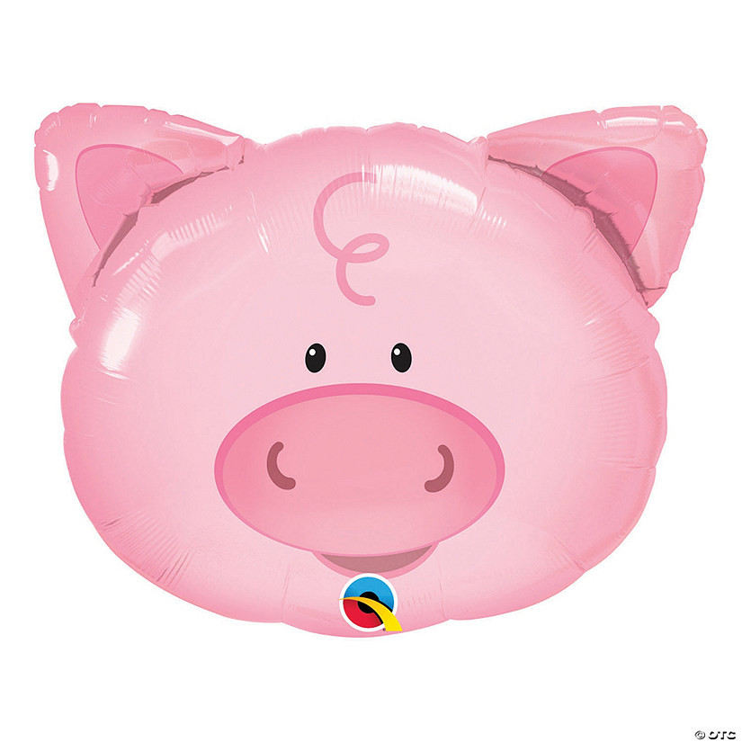Qualatex Playful Pig-Shaped 30" Mylar Balloon | Oriental Trading Company
