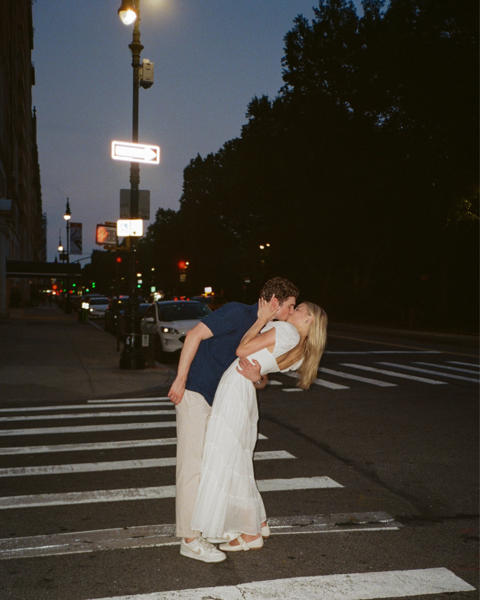Casual engagement photo outfit.

White dress, engagement outfit