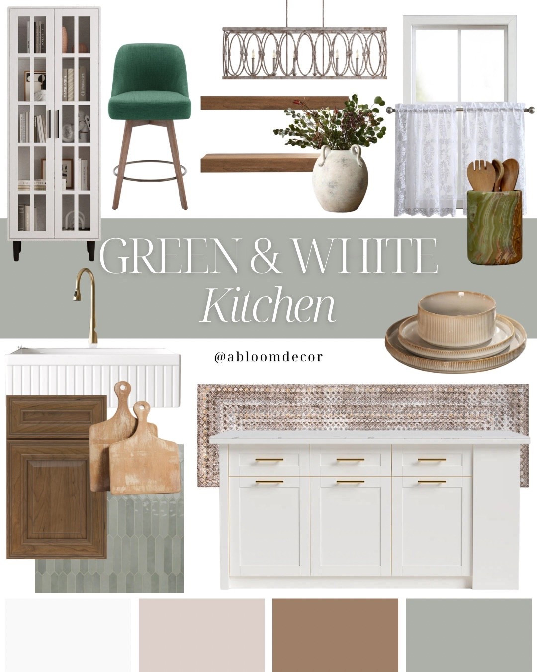 Green and white kitchen decorating ideas

#LTKHome