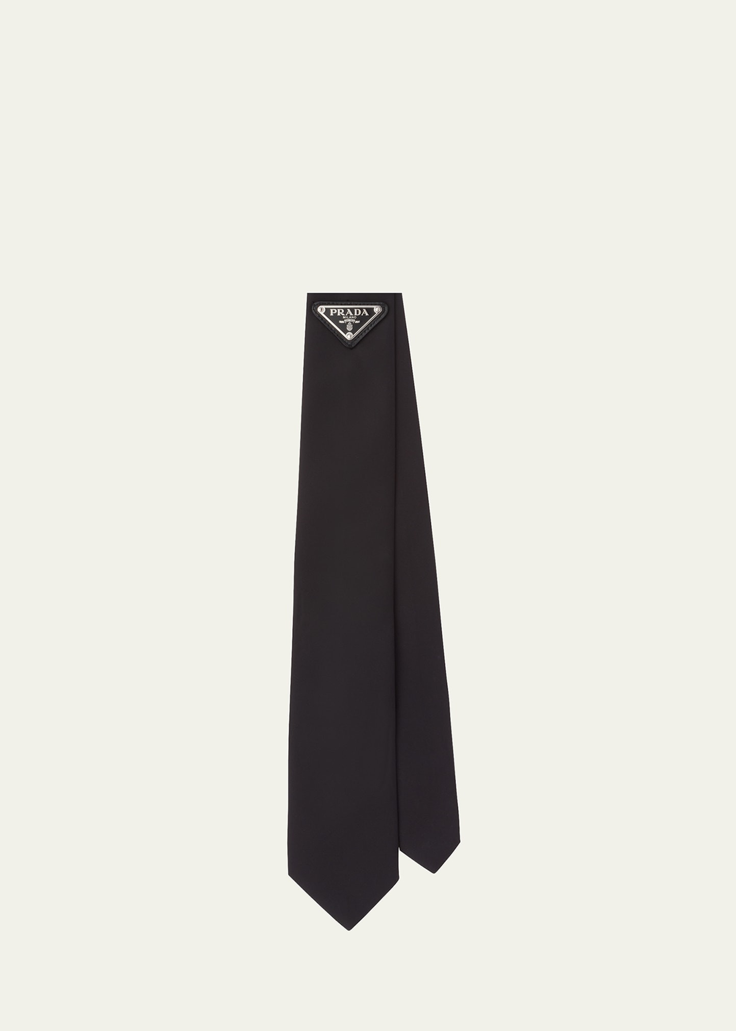 Prada Re-Nylon Gabardine Tie with Logo | Bergdorf Goodman