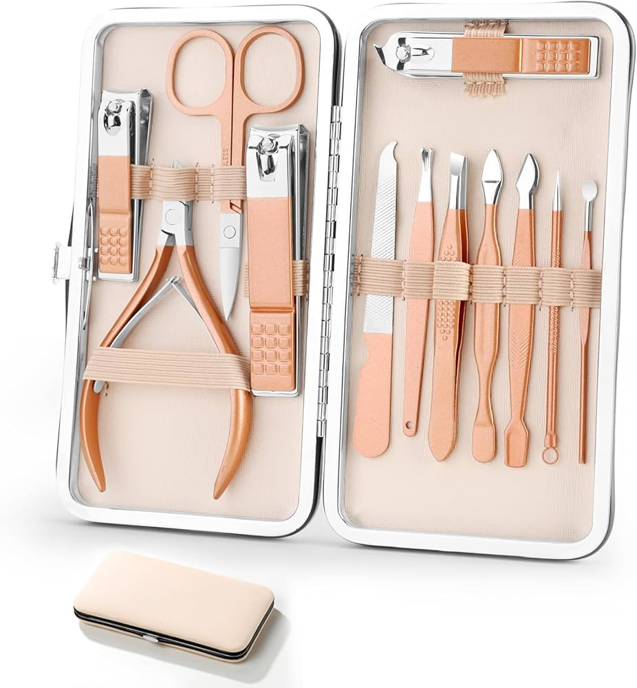 Manicure Set Professional Ultra Sharp Sturdy Men Women Grooming kit Stainless Steel Nail Clippers... | Amazon (US)