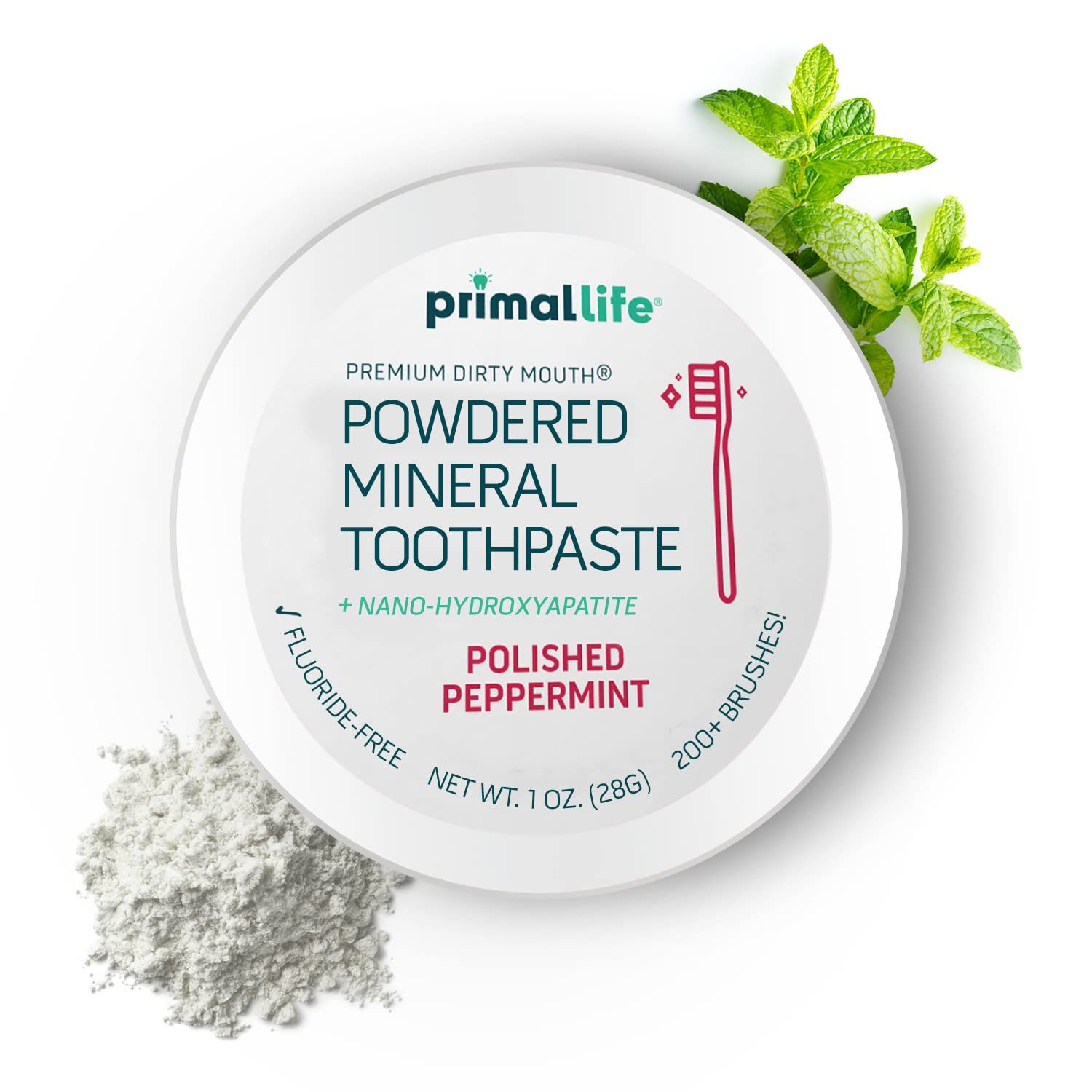 Primal Life Organics - Dirty Mouth Toothpowder, Tooth Cleaning Powder, Flavored Essential Oils with  | Amazon (US)