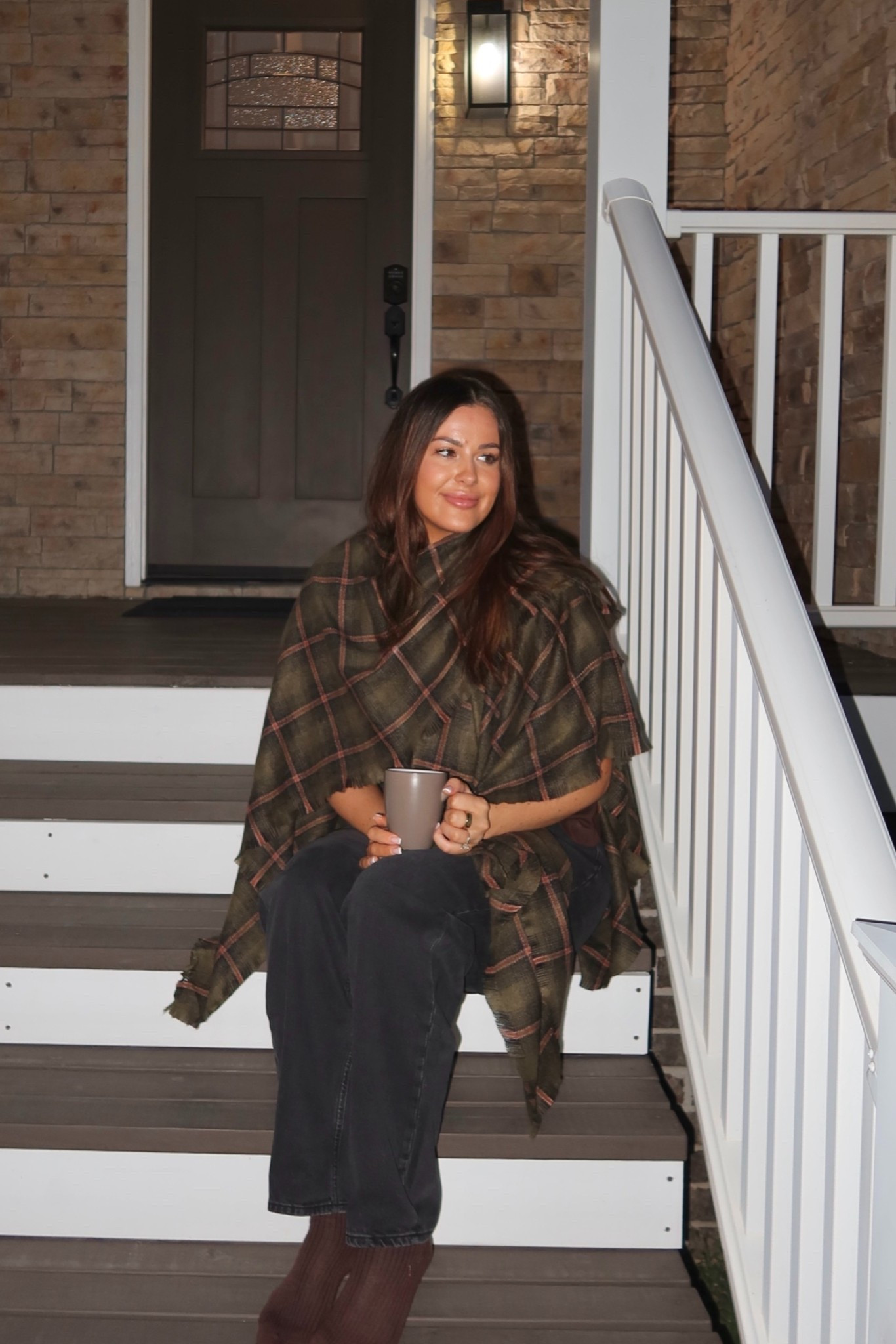 Fall outfit with scarf poncho (one size) and denim wearing 12!

#LTKgrwm #LTKootd #LTKMidsize