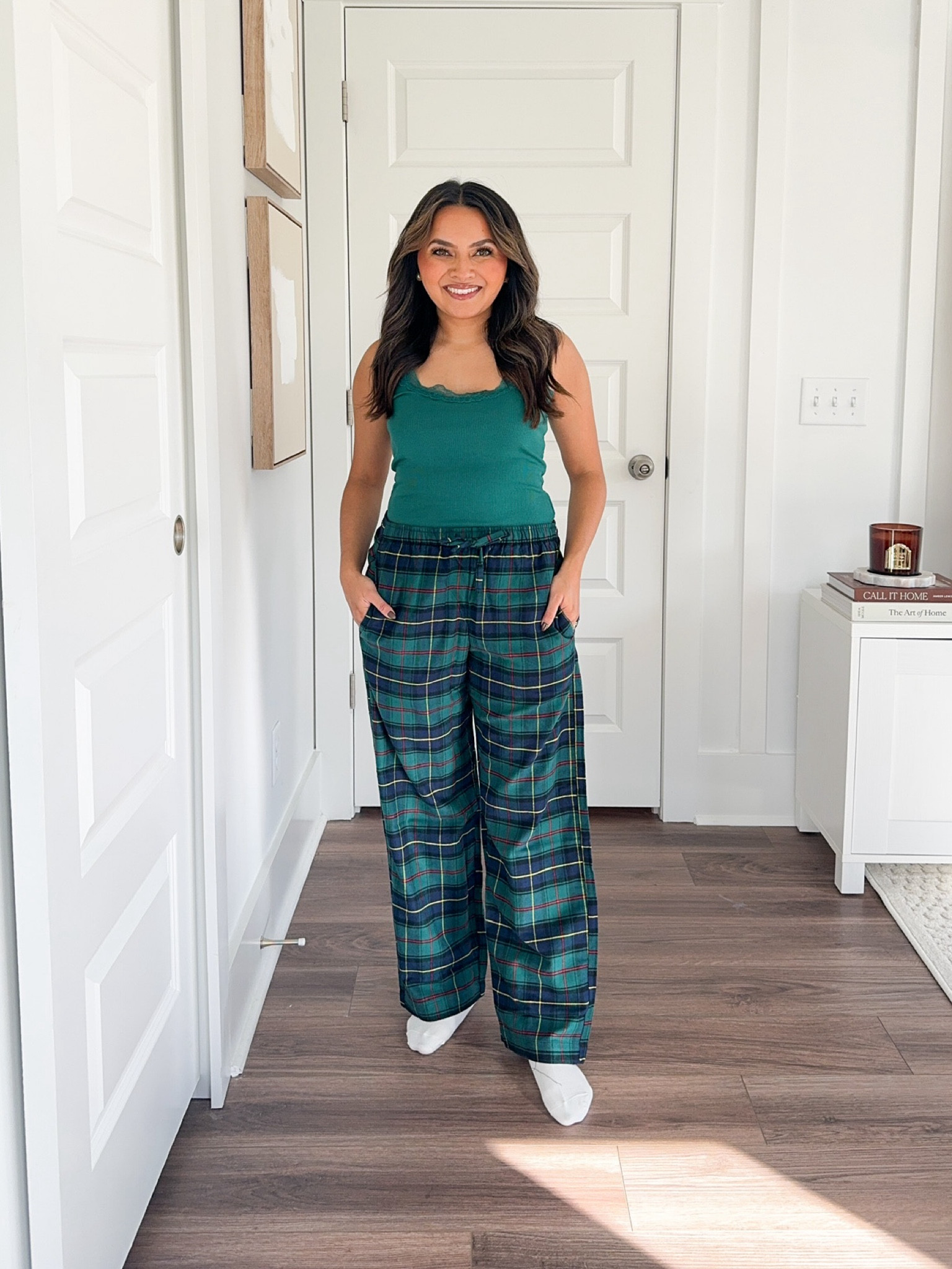 50% off through 10/30 

Green lace tank top size XS petite TTS 
Navy and green plaid pants size XS petite TTS 
White ruffle socks 

Christmas pajamas 
Gap pajamas 
Family pajamas 
Holiday pajamas 
Holiday outfits 

Honey Sweet Petite 
Honeysweetpetite


#LTKStyleTip #LTKSaleAlert #LTKHoliday