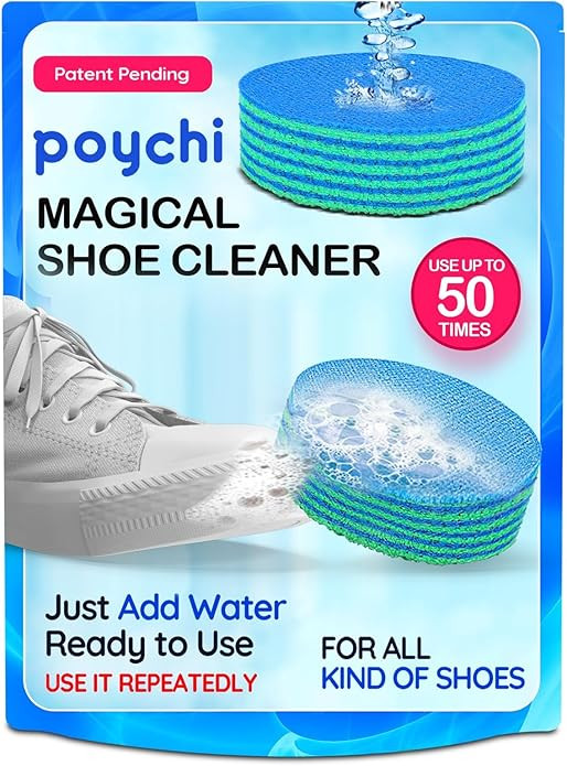 Shoe Cleaner Kit – Portable Sneaker Soles Scrubber Rag for Leather, Suede & More | Amazon (US)