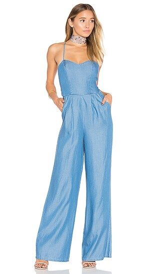 Lovers + Friends Anna Jumpsuit in Medium Wash | Revolve Clothing