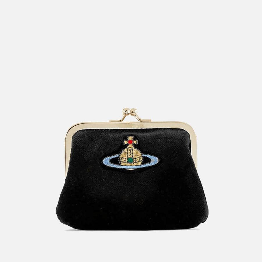 Vivienne Westwood Orb Frame Embroidered Velvet Purse | Coggles (Global)