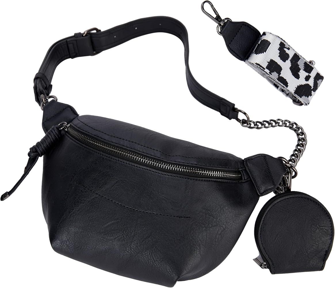 Fanny Packs Waist Bag for Women-Fashion Crossbody Bags Chest Purses Belt Bag with 2 Adjustable St... | Amazon (US)
