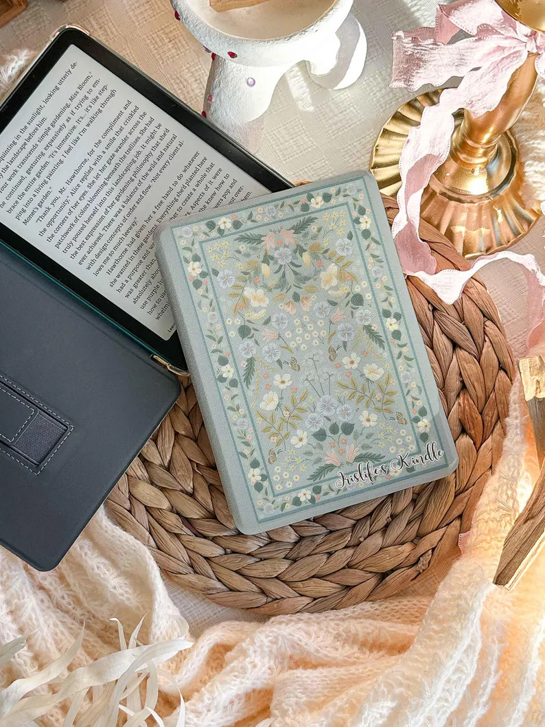 Custom Floral Kindle Paperwhite 12th Gen 2024 Case,Vintage Wildflower Print , Kobo Libra Case wit... | Etsy (Global)