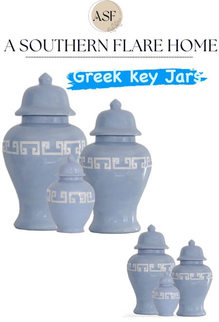 Ginger jars/ Greek Key/ home Decor/ home Accessories 

#LTKhome #LTKstyletip #LTKover40