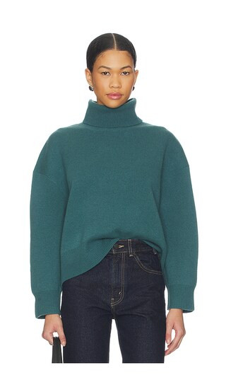 Free People Sigma Turtleneck in Green. - size S | Revolve Clothing (Global)