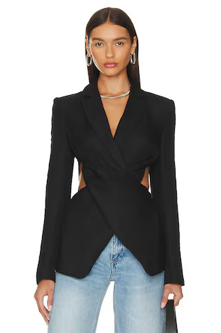 L'Academie Emmy Blazer in Black from Revolve.com | Revolve Clothing (Global)