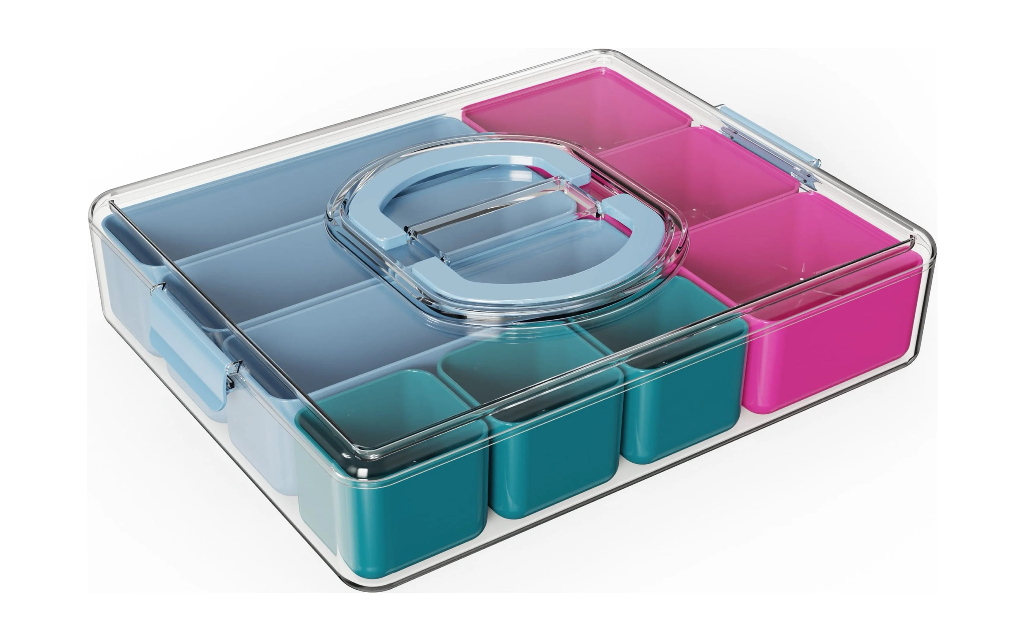 Pen+Gear Teacher Tackle Box with Multiple Compartments, Pink and Blue | Walmart (US)