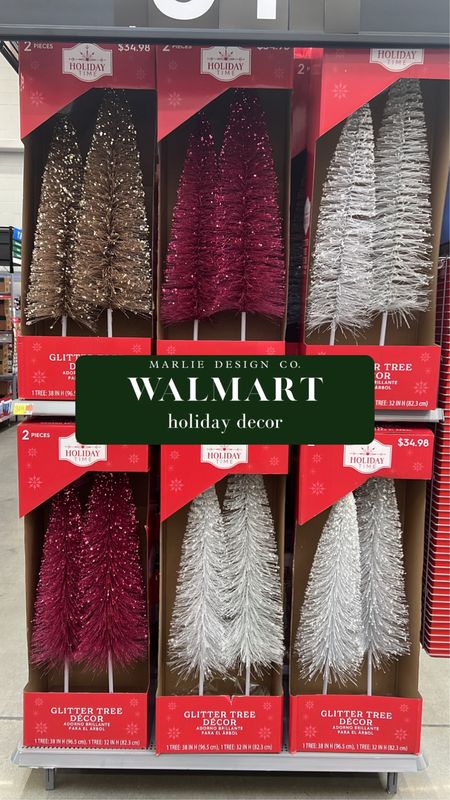 Walmart Holiday Decor | tall bottle brush trees | set of 2 | holiday time | Christmas decor | holiday decor | Walmart | Walmart finds 

#LTKhome #LTKHoliday #LTKSeasonal