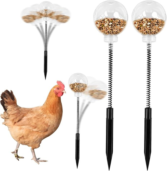Chicken Peck Toy 2 Pack, Treat Dispensing Slow Feeder Ball for Hens | Amazon (US)